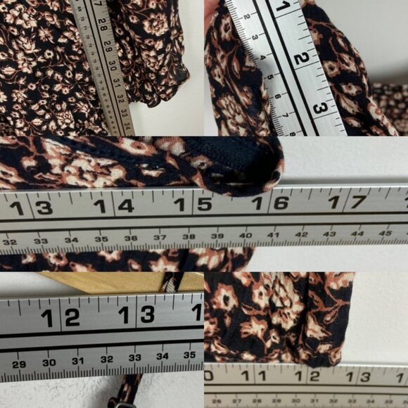 Revolve Ditzy Floral Romper Playsuit Size Large Brown Black Boho Festival Amuse - Picture 11 of 11